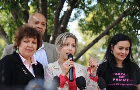 Avec Tristane Banon, au rassemblement place du Châtelet, septembre 2011